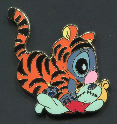 Disney Pins Stitch & Scrump as Tigger & Winnie the Pooh Disney Store Japan Pin
