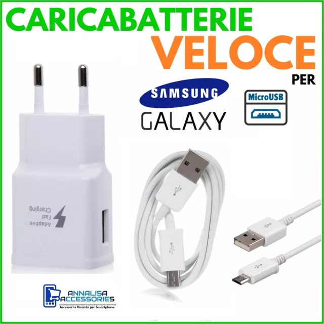 Chargeur Rapide Fast Pour Samsung Galaxy A7 2018 Prise + Câble Micro USB