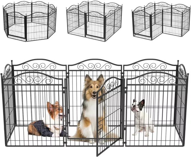 Penna per cane resistente BingoPaw: 8 pannelli grande interno esterno metallo per animali domestici Plaype