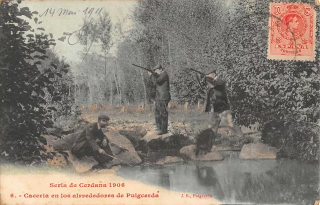 1906 Cpa 66 Pig Series Hunting Around Piggy
