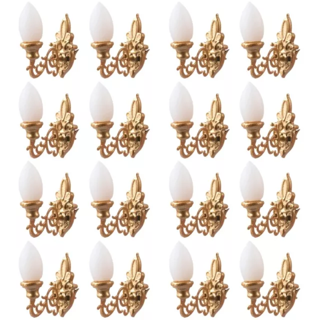 16 Pcs Dollhouse Wall Light Abs Mini Pendant Lights Miniature Ceiling Lamp