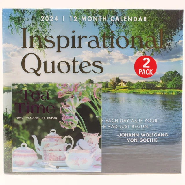 2024 INSPIRATIONAL QUOTES 12 Month Wall Calendar 12" x 11" and Mini 6