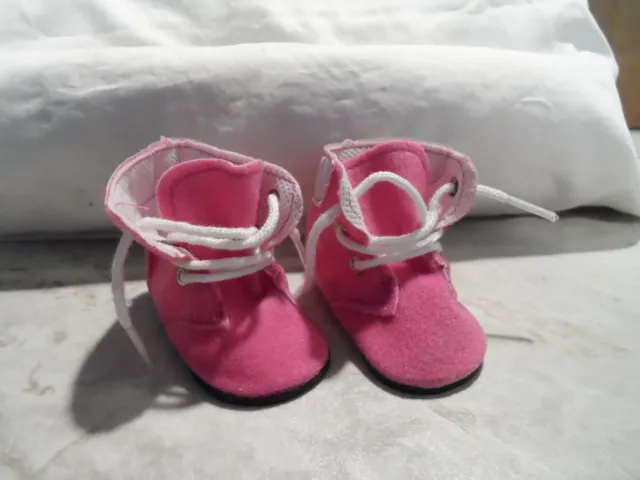 My Generation American Girl 18" Doll Clothes Shoes Pink Faux Suede Soft Boots