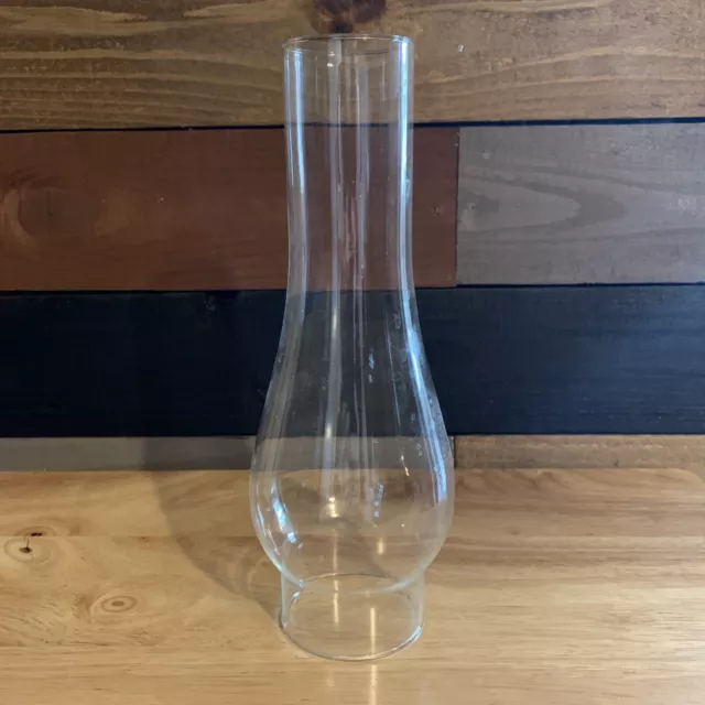 2 5/8”x 9 3/4” Clear Glass Kerosene Hurricane Oil Lamp Chimney 3 3/8” Bulge.