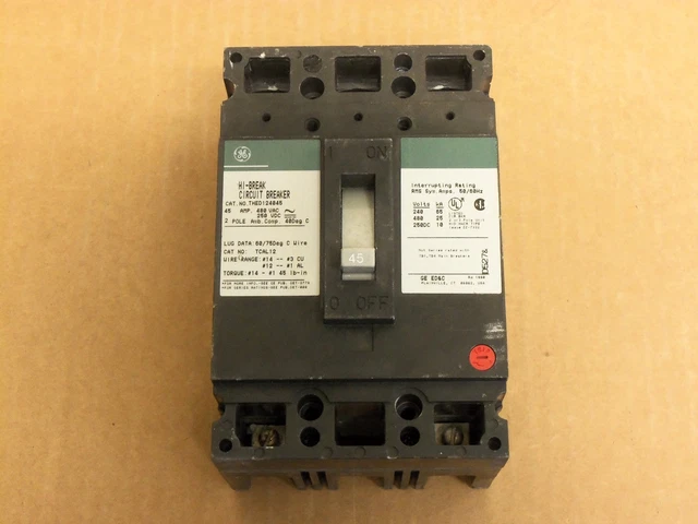 Interrupteur Double Pôle 45 Ampères – AMP, Pour Installations Exigeantes