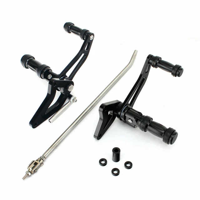BILLET ALUMINUM FORWARD CONTROLS HONDA SHADOW 600 VT600 SHADOW black
