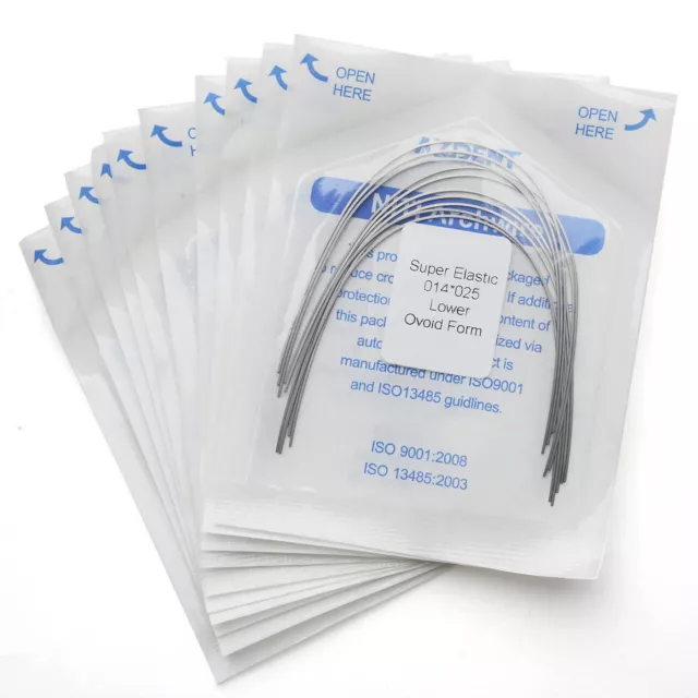 10X AZDENT Dental Orthodontic Super Elastic Niti Arch Wires Rectangular Ovoid