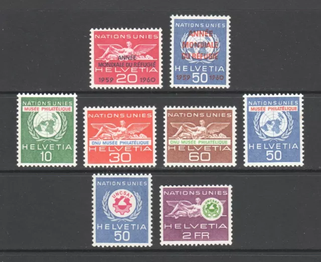 Switzerland ~ 1960  UNEO/ONU   Sc# 7o31 - 39   **/NH  (A549)