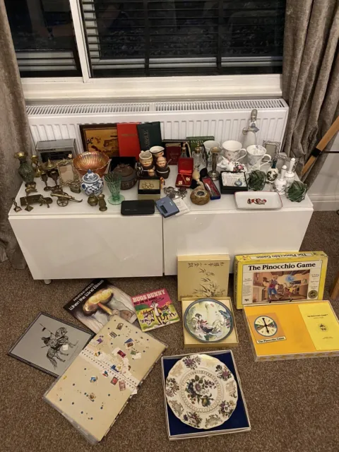 vintage House Clearance Job Lot-brass-jewellery-electronics-collectibles