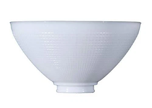 I.E.S Style White Opal Glass Reflector Shade with Waffle 10 Inch Diameter