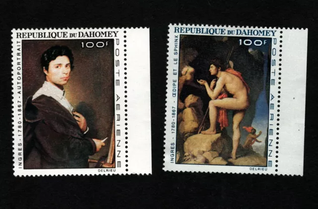 OPC 1967 Dahomey Airmail Ingres Paintings Sc#C49-C50 MNH 41474