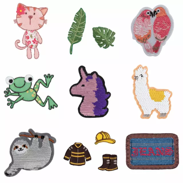 Sew On Iron On Embroidered Motifs Patches Fabric Applique Crafts Choose Designs