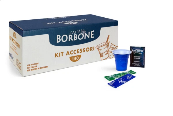 Kit Accessori Caff&egrave; Da 50 A 1500 Pezzi &ndash; Bicchieri Plastica, Palette, Bustine Zucchero &ndash; Ideale Per Ufficio E Feste