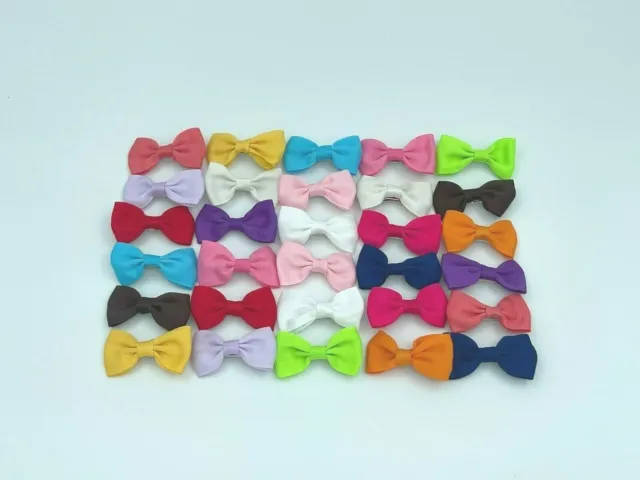 30pcs Assorted Colors Grosgrain Ribbon Hair Bows Alligator Clips for Girls