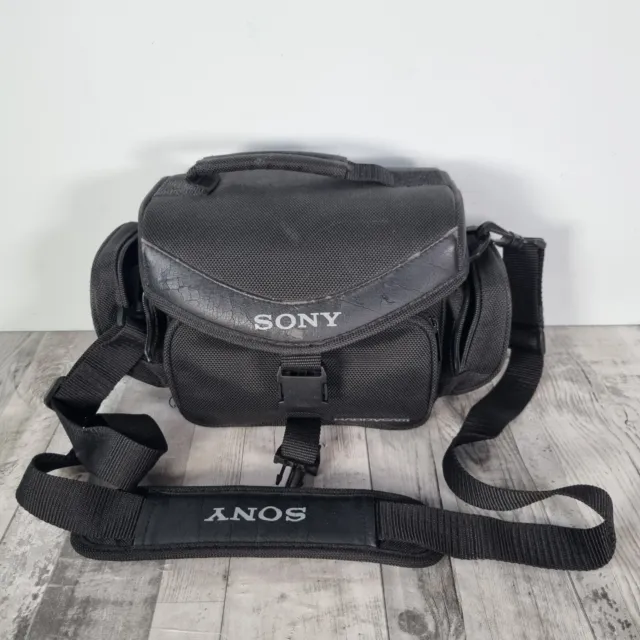 Vintage Sony Handycam Carry Case Shoulder Camera Camcorder Bag Black 30x18x18 cm