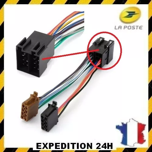 Cable Faisceau Iso Autoradio Peugeot 107 206 1007 306 307 405 406 407 806 Neuf