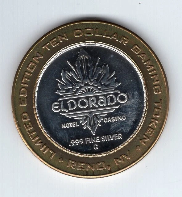 Eldorado Hotel $10. Reno, Nevada Casino Gaming .999 Silver Strike Token