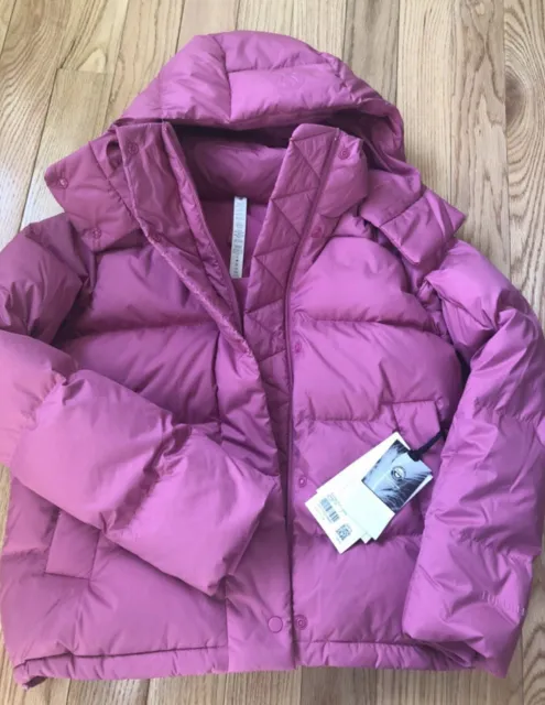 LULULEMON WUNDER PUFF Cropped Jacket Coat Pink Lychee Goose Down Size 2  £160.10 - PicClick UK