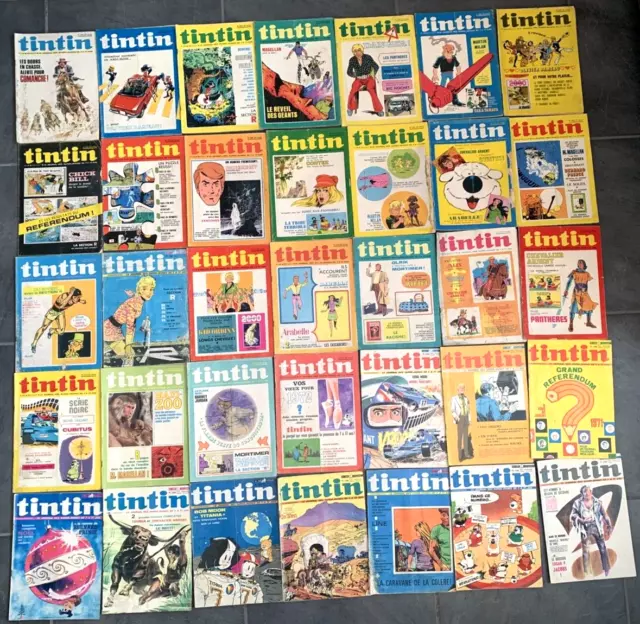 Lot 50 Magazines Tintin - Le Journal Des Jeunes De 7 à 77 ans - 1970 - Collector