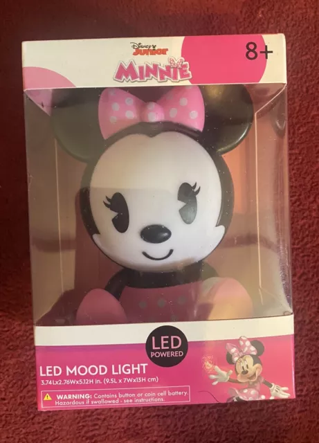 Disney Junior Minnie Mouse 5" LED Mood Light Led Powered - Sealed