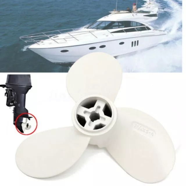 New White Boat Propeller 7 1/4X5-A Aluminum Alloy Marine Outboard Motor For 2HP