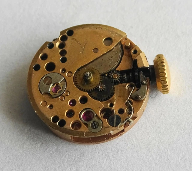 Mouvement De Montre Mécanique Vintage EDMA 17 Rubis Antichoc - Pièce Horlogère Occasion