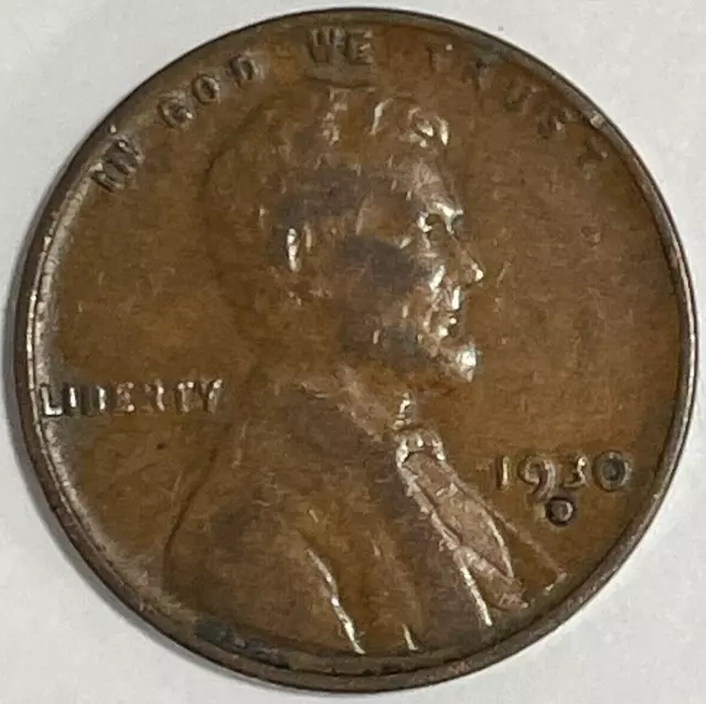 1930-D Lincoln Head Cent Circulated U.S. Denver Mint Penny Better Date
