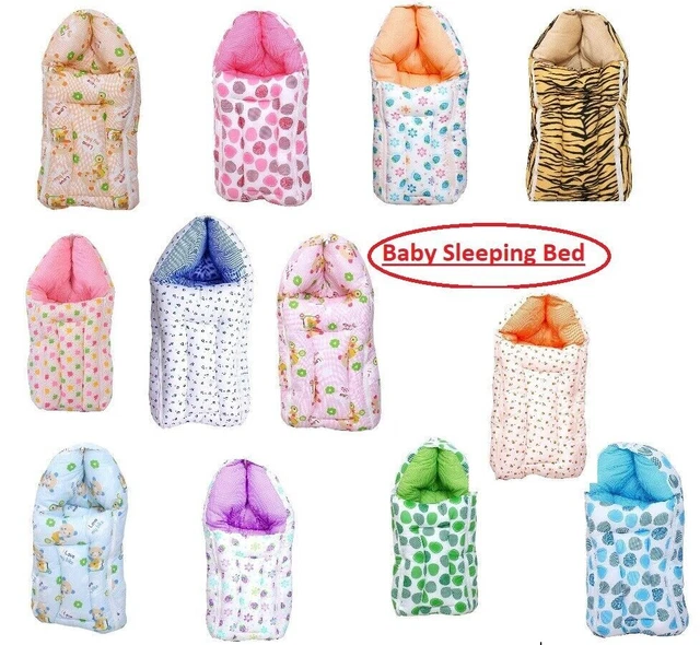Sac de couchage pour bébé nouveau-né Cum Carry Soft Cotton Bed Zipper...