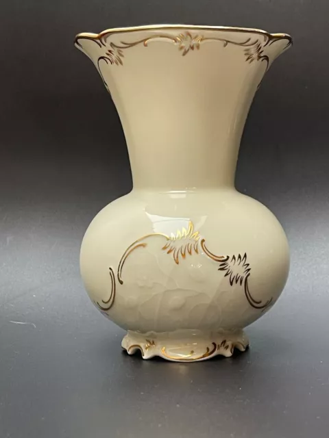 Vintage Furstenberg Germany cream decorative porcelain vase