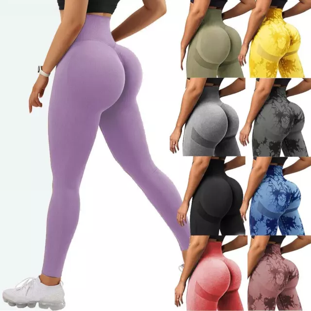 WOMEN BUTT LIFT Yoga Pants High Waist Fitness Gym Leggings Scrunch Trousers  Hot £11.88 - PicClick UK