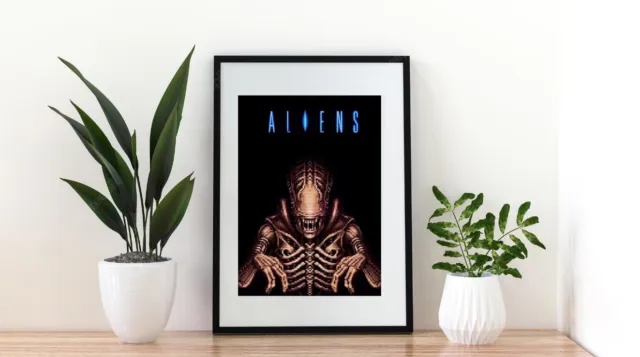 A4 Aliens 16 Bit 1986  Music Film Art Retro Poster  Culture Print