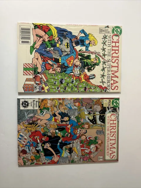 Christmas With The Superheroes #1 & #2 DC Comics 1988 VF/NM Avg