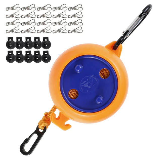 8 METERS CLOTHESLINE Retractable Washing Line Travel Clothesline with ...
