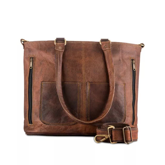 Femmes Cuir Vintage Bandoulière Fourre-Tout Sac Messager Décontracté à Main