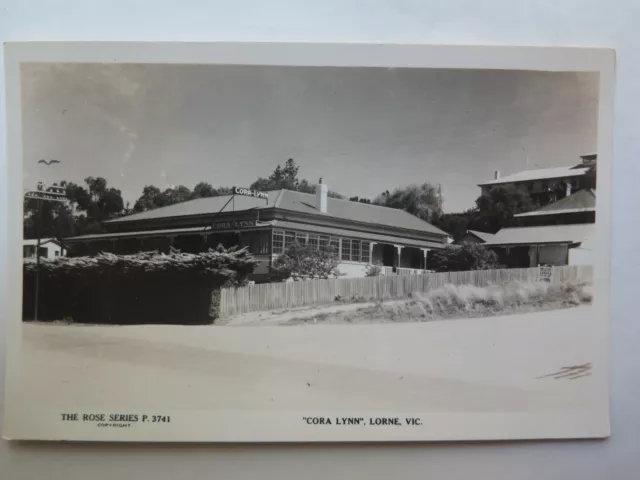 PHOTO POSTCARD CORA LYNN LORNE GUEST HOUSE VICTORIA AUSTRALIA c1940