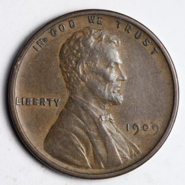 1909 VDB Lincoln Wheat Cent Penny CHOICE AU+/UNC E170 WF