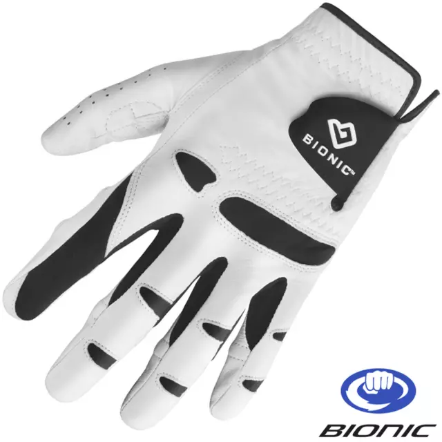 Bionic Stablegrip Mens Padded Orthopedic Cabretta Leather Golf Glove -10% Off 2+