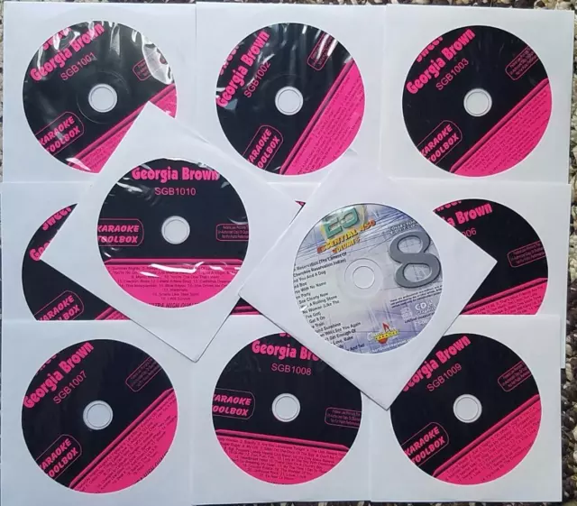 11 Cdg Karaoke Discs Chartbuster Oldies Rock Country Pop Music Songs Set Lot Cds