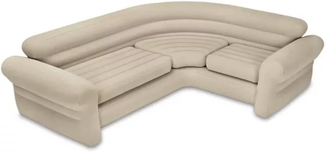 Intex Inflatable Air Corner Sofa/Couch Waterproof Flocked 257x203x76 cm