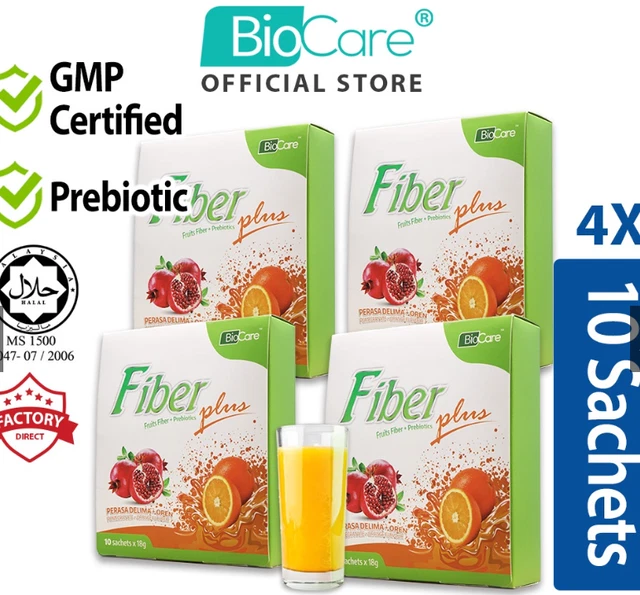 Biocare Fruits Fiber Plus - Detox (4 x 10's) Envío rápido DHL Express
