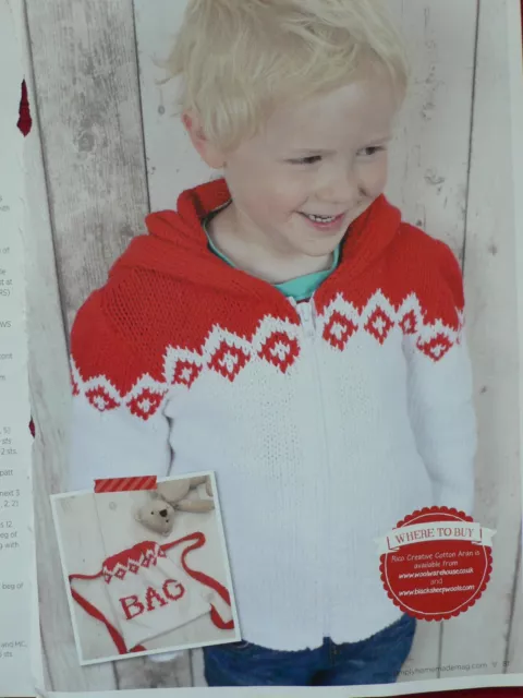 Cardigan à capuche et sac motif à tricoter pour enfants