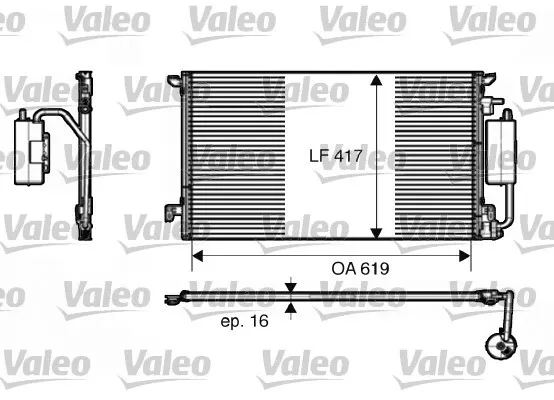 1 Kondensator, Klimaanlage VALEO 817809