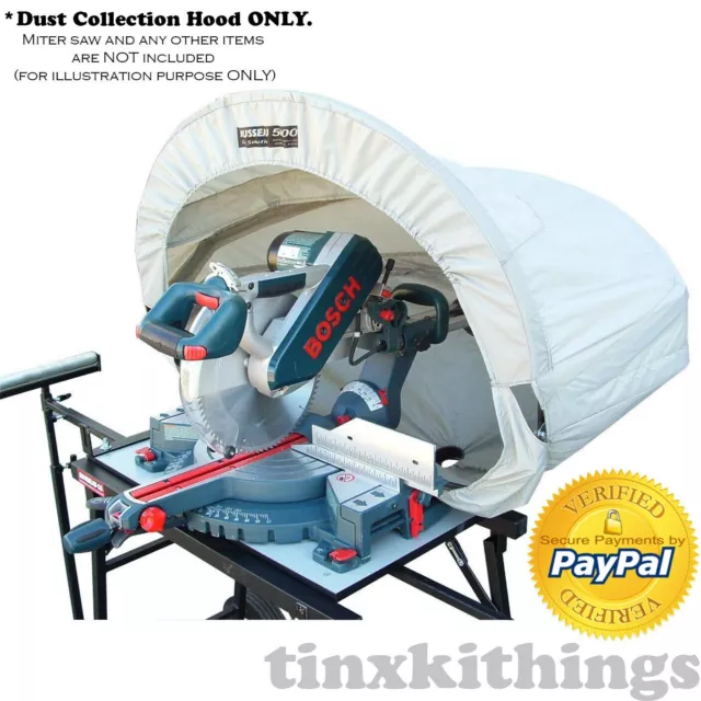 Dust Collection Hood for Miter Table Saw Wood Work Shop Vacuum System Accessory