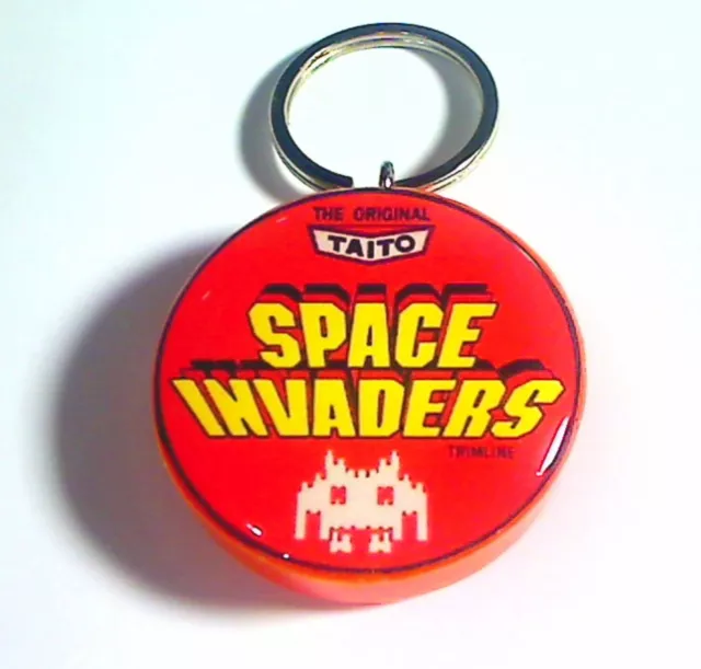 Space Invaders Trimline cabaret Arcade Coin Door accessory Keychain