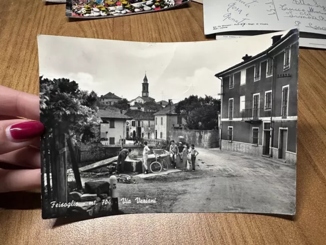 Cartolina Feisoglio Via Veziani Viaggiata 1966 Bg