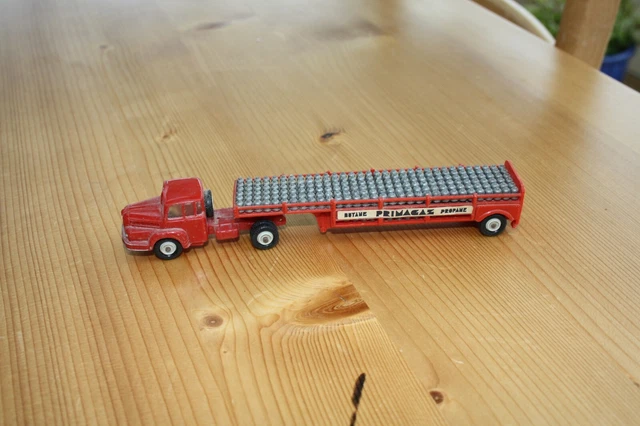 Miniature Camion Unic + Remorque Primagaz Norev 1/86 - Années 60, Complet