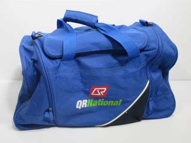 QUEENSLAND RAIL RAILWAYS QR NATIONAL logo duffel bag sports overnight blue