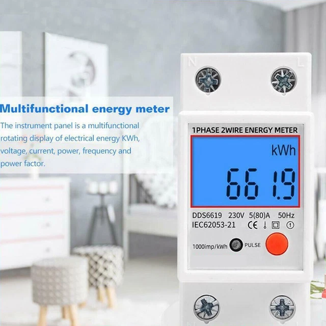 Tout Neuf Électricité Mètre LCD Numérique Mètre Utile AC Mètre din Rail