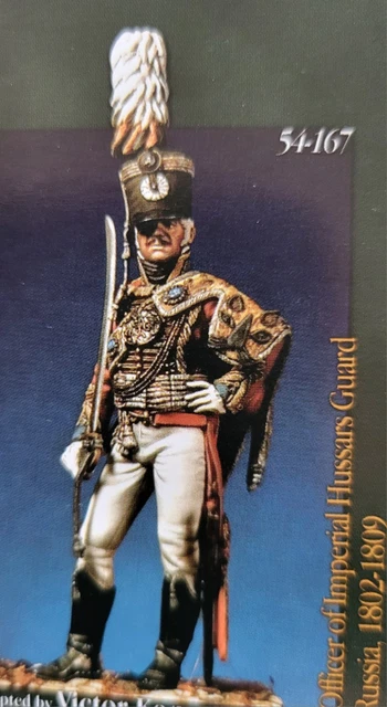 Figurine Prestige Officier 1868 Chasseur Garde 54mm Durendal Le Cimier - Plomb Peint