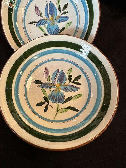Stangl Pottery Bowls COUNTRY GARDEN Large 5.5Hand Painted Iris Flower Lot Of 7 2